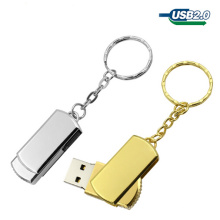 Luxury Top Quality Swivel/Twist Metal USB Drives with Keyring